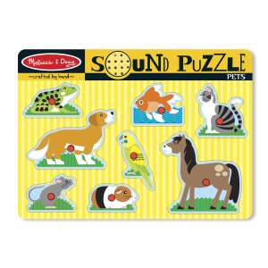Puzzle de lemn cu sunete Animale de companie 87286598 Puzzle pentru copii