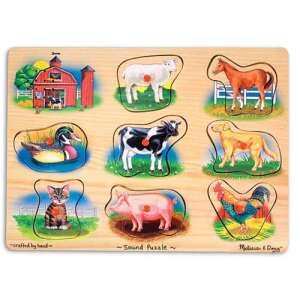 Puzzle lemn cu sunete Animale de la Ferma 87286924 Puzzle pentru copii