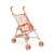 Djeco doll stroller, foldable, orange and grey, forest print, for dolls up to 36 cm