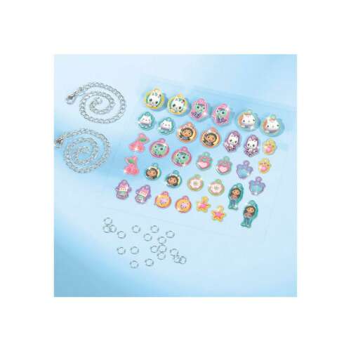 Gabby's Dollhouse charm bracelet making kit with 2 bracelets and 17 charms