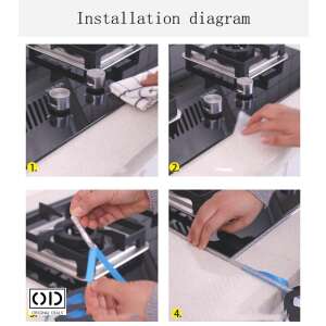 Installation diagram for Original Deals sealing tape, showing how to apply it to a stovetop - Sealing tape