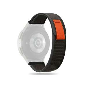 Brățară sport din nylon negru și portocaliu pentru Samsung Galaxy Watch 4, 5, 5 Pro și 6 - Tech-Protect