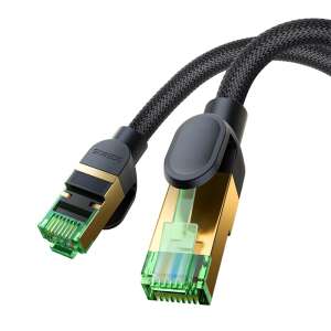 Baseus Geflochtenes Cat8 Ethernet RJ45-Netzwerkkabel 40 Gbit/s, 20 m Schwarz - Baseus