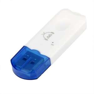 Fehér USB Bluetooth adapter beépített mikrofonnal számítógépekhez, laptopokhoz, táblagépekhez és egyéb Bluetooth eszközökhöz való csatlakozáshoz - Bluetooth adapter