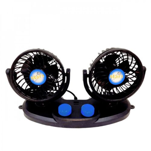 SilverHome MARS X616 12V Dupla Fejes Autós Ventilátor - 360° Forgatható