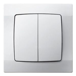 Univerzális Dupla Kapcsoló - Fehér - Süllyesztett - IP20
