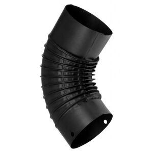 Füstcső Könyök - Zománcozott - 120 mm - Matt Fekete