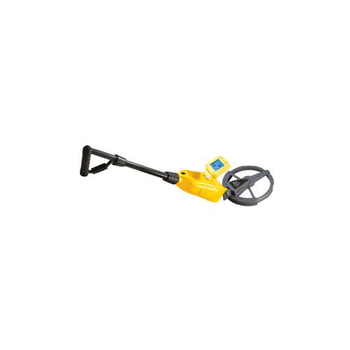Buki metal detector toy for kids, yellow and black, angled view