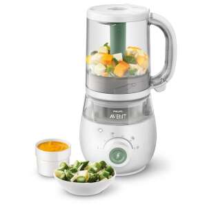 Philips AVENT 4 în 1 Preparator de Alimente Sănătoase pentru Bebeluși, abur, mixare, congelare și reîncălzire - Fierbătoare, Sandwich-maker, Blendere, Prajitoare de paine și Storcatoare de fructe și legume