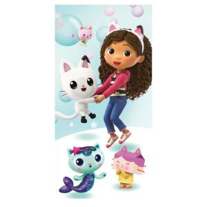 Gabby's Dollhouse beach towel 70x140cm, Gabi babaháza bath towel for kids - Bath Towel, Washcloth, Hooded Towel