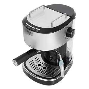 Adler AD4408 eszpresszógép, fekete-ezüst színben, 3/4-es nézet - Adler