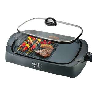 Adler AD6610 elektromos grill, 3000 W, üveg fedél, fekete 66630558 Asztali grillsütők