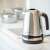 Camry CR1291 stainless steel electric kettle with LCD display and temperature control, showing 36 degrees Celsius