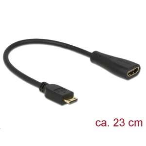 Delock HDMI Ethernettel Mini-C apa véggel > A anya kábel (65650) (delock-65650) 87688356 