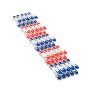 Leifheit 85660 clothes pegs, 25 pack, red and blue, plastic, laundry, drying - Leifheit