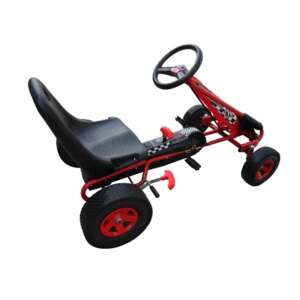 Pedálos gokart állítható üléssel piros (90255)