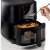 Ariete Air Fryer 6L, schwarzer Heißluftfritteuse mit Pommes Frites und Öl