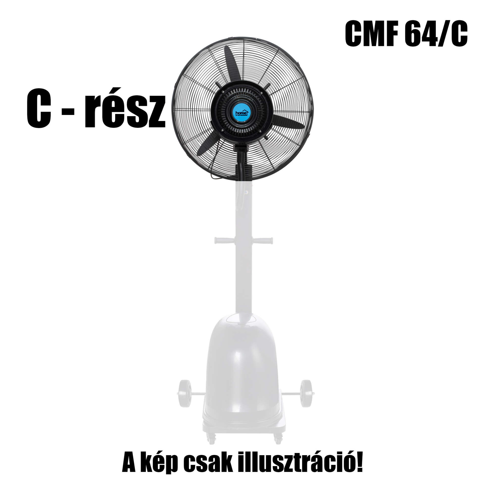 Home by somogyi home cmf64 professzionális ventilátor, komplett, 64cm lapát, 300w...