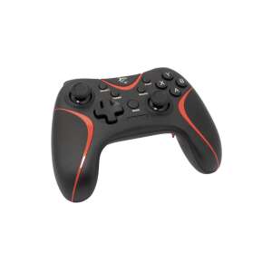 White Shark DECURION GP-2038 3in1 PS3/PC/Android/TV Gamepad, schwarz mit roten Akzenten, schräger Blickwinkel - Controller