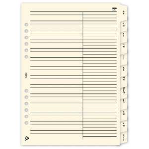 Realsystem 1/551 Telefonregister Ringbuch-Nachfüllpackung, gelbes Papier, 12 Blatt pro Packung - REALSYSTEM