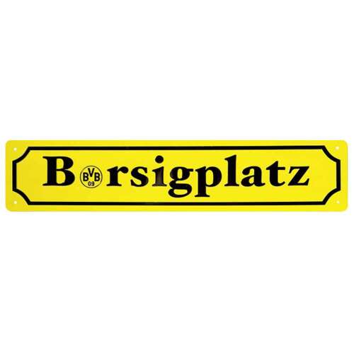 Sárga Borussia Dortmund BVB 09 'Borsigplatz' tábla - Foci szurkolói kiegészítő