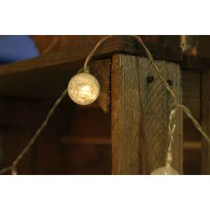 Fehér jeges karácsonyi fényfüzér, 5,8m hosszú, 40 gömbbel, ideális kültéri használatra - Nonbrand Fényfüzér