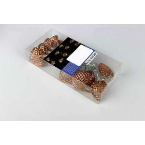 Réz színű szív alakú karácsonyi fényfüzér 10 LED izzóval, 160 cm hosszú - Nonbrand Fényfüzér