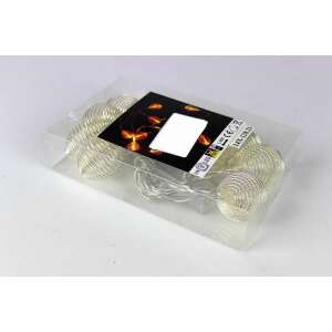 Ezüst fényfüzér 10 kerek izzóval, 160cm hosszú - Nonbrand Fényfüzér