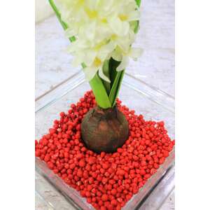 Piros dekoratív polisztirol golyók vázák díszítéséhez - Dekorációs kő