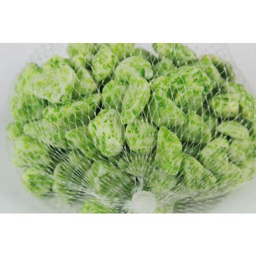 Zöld dekorációs kövek, 0,7kg, virágcserepek, vázák, tálak és asztali edények díszítéséhez