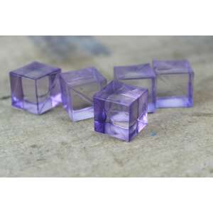 80 db lila kocka alakú dekorációs kő - Dekorációs kő