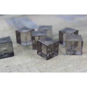 80 db fekete kocka alakú dekorációs kő, 1,5 x 1,5 cm - Dekorációs kő