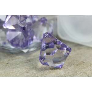 Lila kristály alakú dekorációs kövek, 20 darab - Dekorációs kő