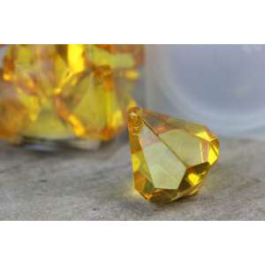 Sárga kristály alakú dekorációs kövek, 20 darab - Dekorációs kő