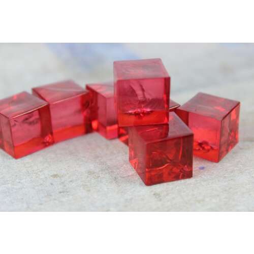 Dekor Kövek - Piros Kocka - 80 db