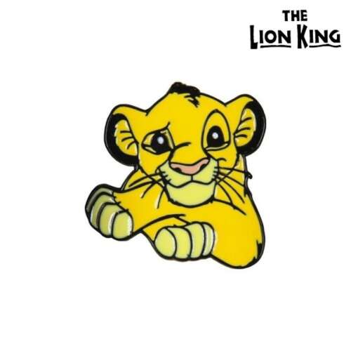 Lion King fém kitűző, táskára, pénztárcára, dzsekire, 3 cm