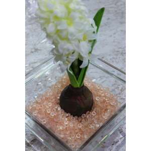 Kör alakú barack színű cabochonok, 0,7 cm, 200g - Dekorációs kő