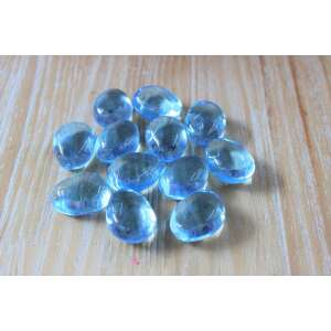 Kék díszkövek, üveg, 3cm, 12 db - Dekorációs kő