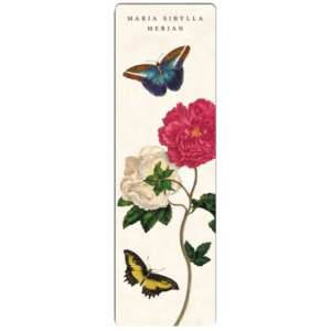 FRI.67494 Könyvjelző 5x16cm,Maria Sibylla merian:Rose,white and pink 87773069 Könyvjelzők