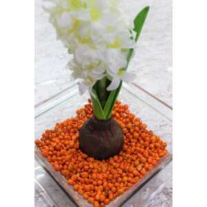 Narancssárga dekoratív polisztirol golyók virágdíszítéshez, vázákhoz és tálakhoz - Dekorációs kő