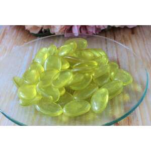 Sárga díszkövek, üveg, 4,5 cm, 1 kg - Dekorációs kő