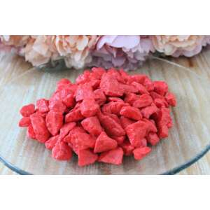 Piros díszkövek, 1kg, 1,5-3 cm, virágcserepek, vázák, asztaldíszek dekorálására - Dekorációs kő