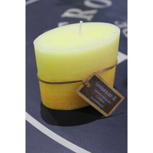 Sárga citrus illatú gyertya, 9cm, kézzel készített - Takarítás