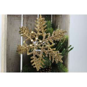 Arany hópehely mécsestartó karácsonyi dísz - Nonbrand Karácsonyfadísz