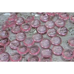 Kör alakú rózsaszín cabochonok, 1,5 cm, 250g - Dekorációs kő