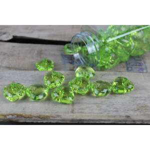 Zöld szív alakú dekorációs kövek, 40 db - Dekorációs kő