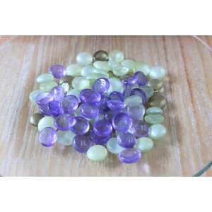 Zöld és lila díszkövek, 1,5 cm, 350g - Dekorációs kő
