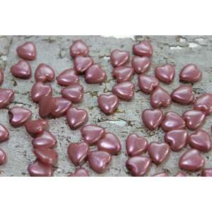 250g csomag rózsaszín szív alakú gyöngyök, ideális ékszerek készítéséhez - Dekorációs kő