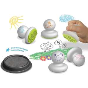 CreaLign farm állat bélyegzők, 6 darabos készlet, könnyen mosható tintával, gyerekeknek - Crealign