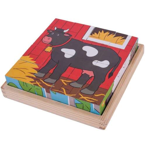 Bigjigs Toys Block Puzzle, Animals on the Farm